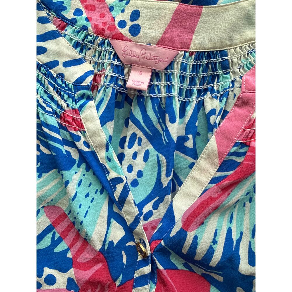 Lilly Pulitzer Elsa Top She She Shells in Resort‎ White Size Small - Picture 7 of 8